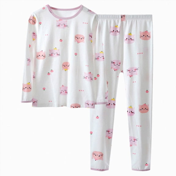 Toddler Boys Girls Pajamas Sets Sleepwear Clothes Kids Girl Fall Winter Long Sleeve Jammies Outfits Loungewear Homewear,9-10 Years