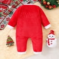 thumbnail image 6 of REDARER Baby Girls Winter Romper - Festive Embroidered Lettering, Cozy Fleece Lined Jumpsuit for Holiday Photos,Size:0-3 Months, 6 of 9