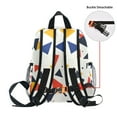 thumbnail image 5 of FORMRS School Backpack with Front Zippered Pocket 12" Student Travel Daypack, White Geometric, 5 of 6