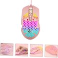 thumbnail image 4 of FYBTO 1 Pc Hollow Gaming Mouse Tableta RGB Latop Notebook Computer Cool Gaming Wire Mouse Optical Computer Mouse Rainbow Computer Mouse Wired Pink V9 Luminous Computer Plastic Controller-0621, 4 of 5
