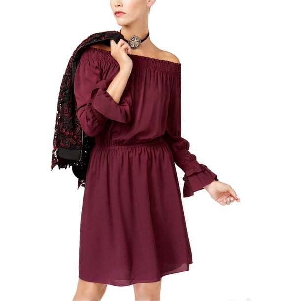 Vestido acampanado Kobi para mujer rojo extragrande