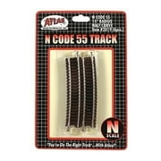 Atlas N Scale Code 55 15" Radius 1/2 Curve 6-Pack Model Train Track