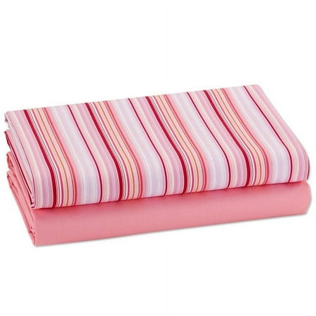 Baby Connection 100% Cotton 2pk Girl Crib Sheets