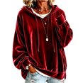 thumbnail image 2 of JUjie Lightweight Hoodies for Women Oversized Sweatshirt Comfort Drawstring Sweatshirts for Fall & Winter Top 2026 Basic Hoodie Outfits Red XXL, 2 of 5