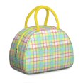 thumbnail image 1 of Geometric Plaid Lunch Tote – Abstract and Moroccan-Inspired Checkered Pattern, Insulated and Reusable Lunch Box with Fashionable Flair, 1 of 6