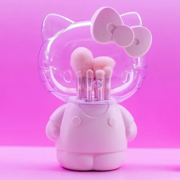 Hello Kitty Ensemble de Pinceaux de Maquillage Ombre à Paupières Pinceau Fard à Joues Pinceau Professionnel Pinceaux de Maquillage Hello Chat Coton