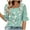 ி096-Multicolor, variant on Women's Fashion Print Square Neck Ruffle Hem Short Sleeve Tee - Relaxed Fit Top with Decorative Detail for Easy Styling