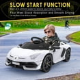 thumbnail image 3 of Garvee Ride on Car for Kids 12V Licensed Lamborghini Electric Toys Vehicles with Remote Control Battery Powered Sports Car, 2 Speeds, Sound System, LED Headlights and Hydraulic Doors (White), 3 of 9