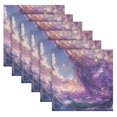 thumbnail image 6 of BZSMCE Satin Native Fab Cotton Dinner Napkin Purple Crystal Boat Reusable, 6 of 8