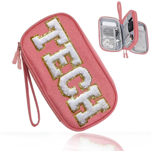 Bolsa organizadora electrónica COSHAYSOO Cord Charger Rosa