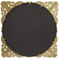 thumbnail image 6 of DecMode 30" x 30" Gold Ornate Baroque Floral Wall Mirror with Distressed Details, 6 of 7