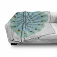 thumbnail image 3 of Peacock Mandala Soft Flannel Fleece Throw Blanket, Ornamental Peafowl Tail Feathers Forming Circular Retro Oriental Pattern, Cozy Plush for Indoor and Outdoor Use, 50" x 60", Multicolor, by Ambesonne, 3 of 6