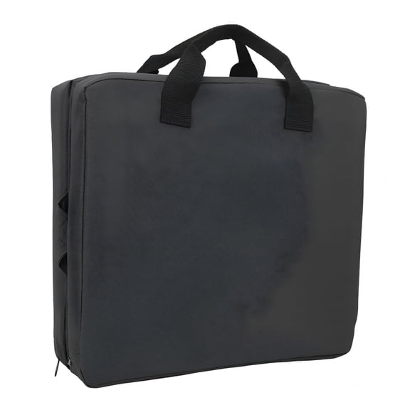 LAMIRO Black Portable Stadium Seat Cushion with Backrest