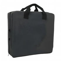 LAMIRO Black Portable Stadium Seat Cushion with Backrest