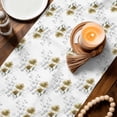 thumbnail image 3 of Yellow Poppy Flowers Table Runner 70 Inches, Spring Gray Eucalyptus Leaves Rustic Bed Runner Dresser Scarves Tabletop for Indoor Outdoor Parties/Ceremony/Banquet, 13" x 70", 3 of 9