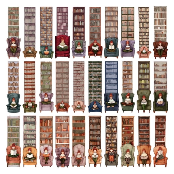 30 Sheets Book Markers Creative Bookmarks Bookcase Page Markers for Teachers