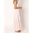 thumbnail image 2 of Pink Striped Maxi Dress Sleeveless Spaghetti Strap A-Line Boho Swing Beach Dress, 2 of 4