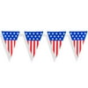 24 Foot Long American USA Flag Pattern Plastic Pennant Curtain Banner for Party Decorations, Event Supplies by Super Z Outlet