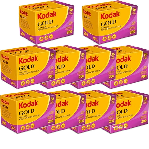 10 Rolls Kodak Gold 200 36 Exposure Color Print 35mm Film