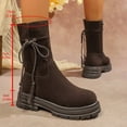 thumbnail image 4 of SKIYLEVZ Women's Moto Boots Cowgirl Boots Wide Width Available Soft Sole Womens Winter Snow Boots Women’s Work Boot Waterproof Shoes Suitable Match Dresses Jeans Fashion Boots, 4 of 9