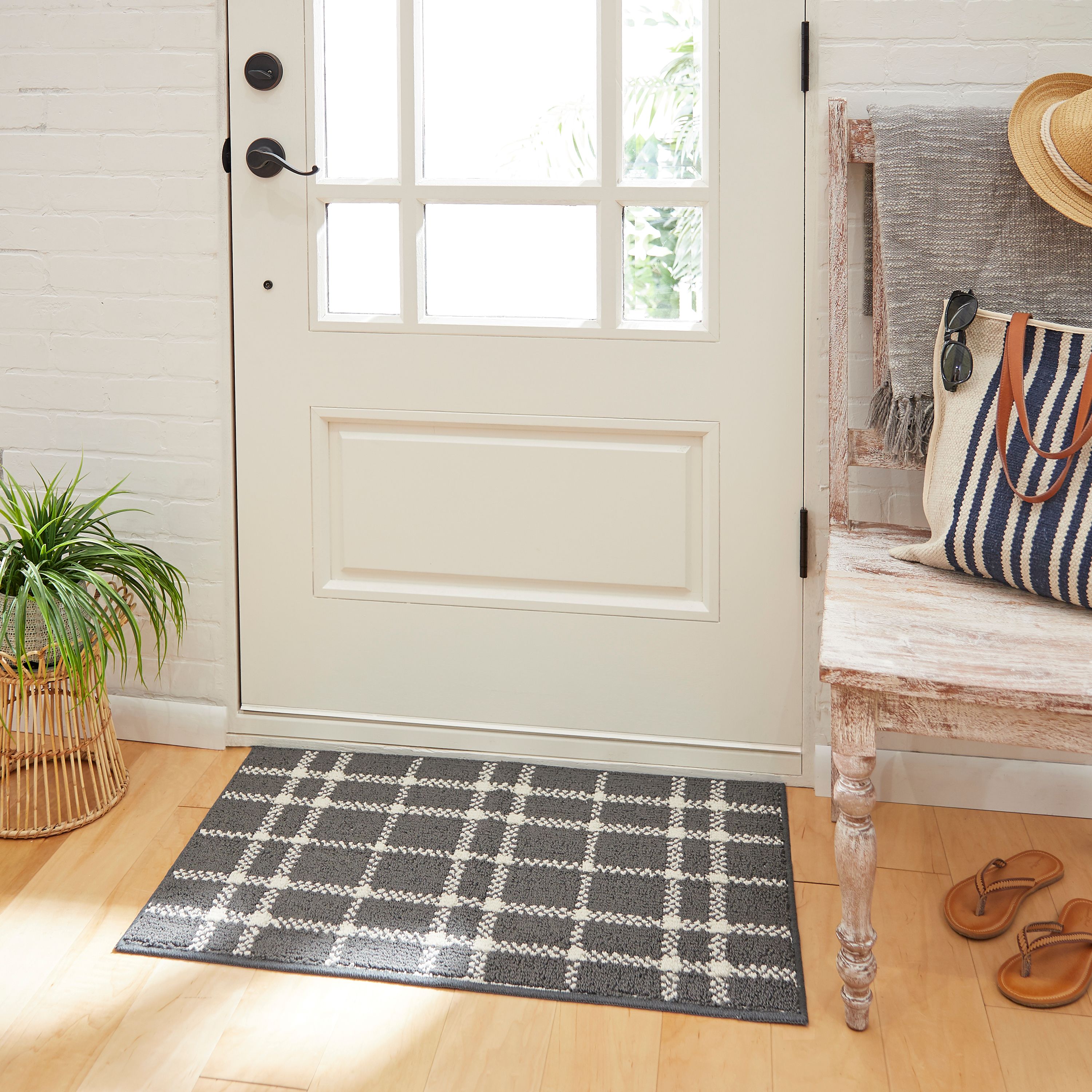 16x32 Indoor Door Mat Machine Washable Washable Bath Mat Magic Mat Indoor for Cold Weather Magic Carpet Boot Mat Snow Mat Water Absorbent Mat Winter Shoe Mat Carpet Mat Brown