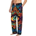 thumbnail image 6 of Salouo Vibrant Psychedelic Eye Print Pajama Pants for Men, Lounge Pants Elastic Waistband Casual Men's sleepwear Loungewear Sleep Pajama Pant -X-Large, 6 of 7