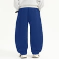 thumbnail image 6 of Byoo Tween Boy's Elastic Jogger Pants Solid Loose Fit Trousers Camp Outing Bottoms,Navy, 6 of 6
