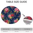 thumbnail image 6 of Pioneer Flower Floral Print Pattern Round Fitted Tablecloth with Elastic Edge,Dining Table Cover Waterproof,Outdoor Round Tablecloth for Camping,Dining,Indoor and Outdoor, 6 of 7