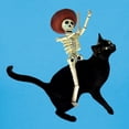 thumbnail image 3 of CafePress - Skeleton On Cat Women's Dark T Shirt - Women's Traditional Fit Dark T-Shirt, 3 of 4