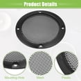 thumbnail image 4 of Unique Bargains 4 Pcs 3" Car Speaker Grills Cover Mesh Round 3 Inch Audio Subwoofer Guard with Screws Iron Bright Black, 4 of 6