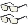 ALTEC VISION SuperPak 2 Pack Computer and Gaming Glasses for Monitor Screen Eye Strain Relief Anti Glare and Non Reflective Blue Ray Blockers for Home and Office - 1.25x