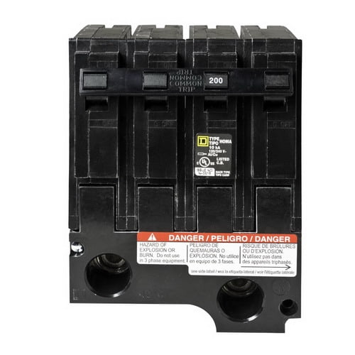 Square D HOM2200BB Homeline 200 Amp Plug On Circuit Breaker