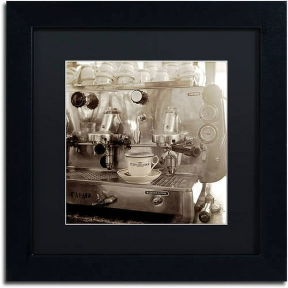 Trademark Fine Art "Tuscany Caffe I" Canvas Art by Alan Blaustein, Black Matte, Black Frame