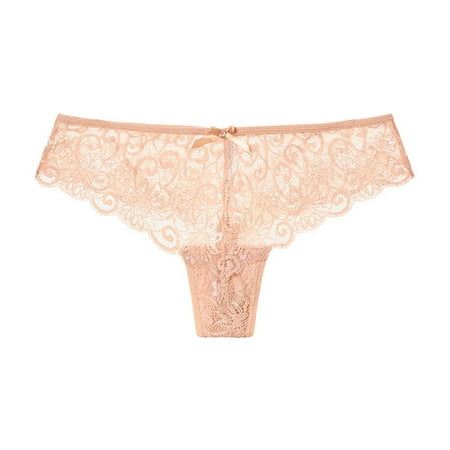 

Baywell Thongs for Women Lace Underwear Tangas Sexy Low Waist Panties Skin S-XL