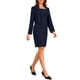 thumbnail image 4 of Conjuntos de trajes de blazers de negocios para mujeres, blazers de manga larga casual y vestidos sin mangas, atuendos de oficina XL azul marino, 4 of 5