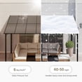 thumbnail image 2 of LAUSAINT HOME 10' x 14' Hardtop Gazebo, Outdoor Aluminum Pergola for Garden, Patio, Backyard-Gray, 2 of 10