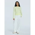 thumbnail image 2 of Free Assembly Women's and Women's Plus Cozy Yarn Crewneck Sweater with Long Sleeves. Lightweight, Sizes XS-4X, 2 of 5
