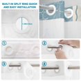 thumbnail image 4 of No Hook Shower Curtain, Blue Coastal Starfish Shower Curtains for Bathroom with See Through Top Window, Vintage Beige Nautical Coral Summer Waterproof & Washable Bath Curtain Narrow 54"x78", 4 of 9