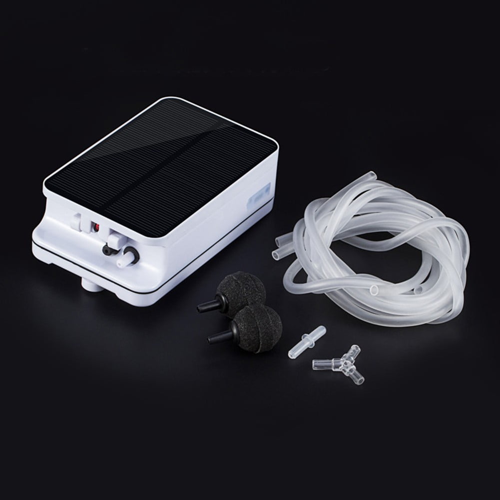 Yannee Portable Solar Air Pump Oxygen Supply Aquarium Pond Pool Pump USB Charging