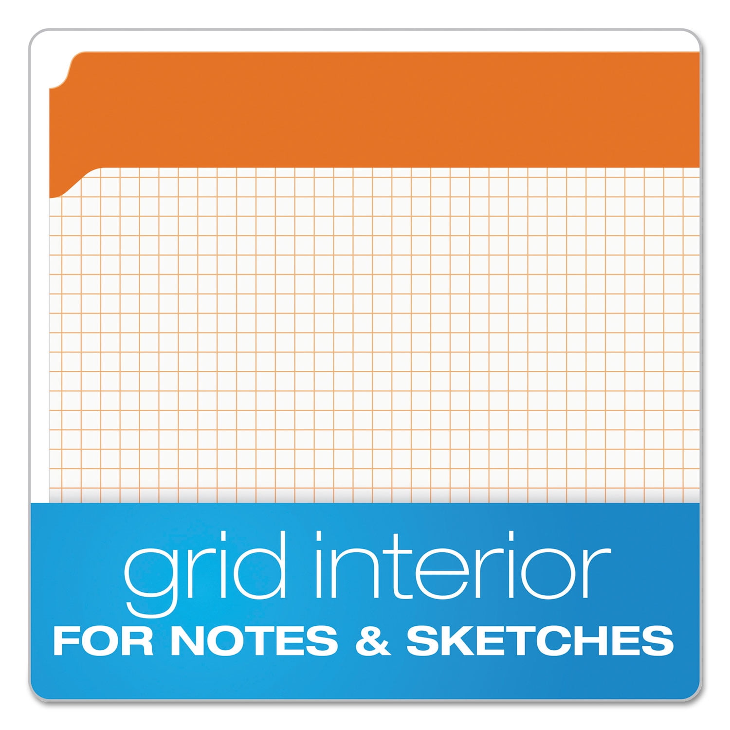 Pendaflex R152 ORA 0.75 in. Expansion Straight Tabs Double-Ply Reinforced Top Tab Colored File Folders - Letter Size, Orange (100/Box)