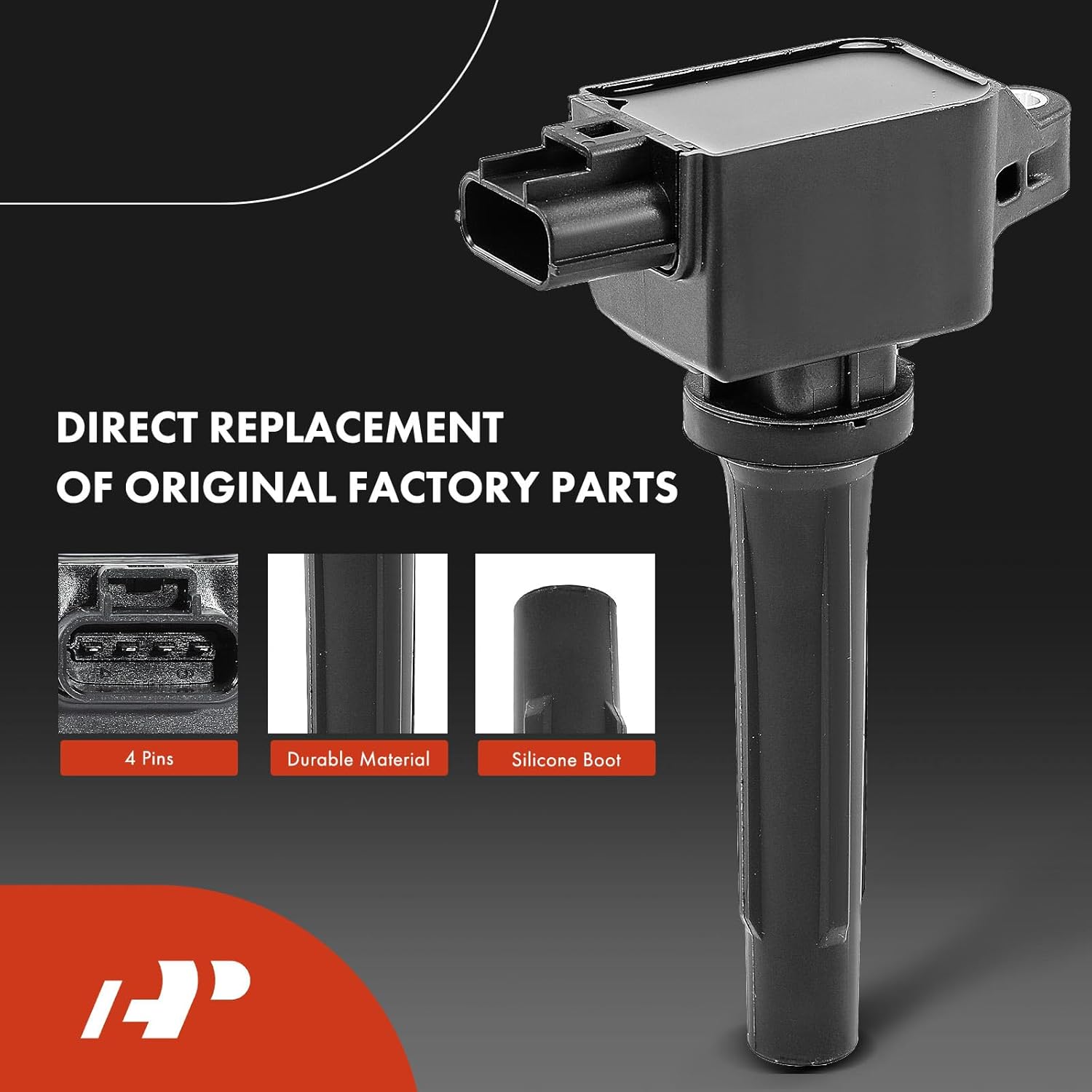 A-Premium Set of 4 Ignition Coil Pack and Iridium Spark Plugs Compatible with Mazda CX-5 2013-2018, 3 2012-2019, 3 Sport 2014 2016-2018, 6 2014-2017, MX-5 Miata 2016-2018, CX-3 2016-2020