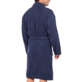 thumbnail image 6 of Notus Shawl Collar Bathrobe for Men Soft Spa Nightgowns 100% Cotton Terry robes for Women - Towel Bathrobe Unisex Terry Cloth Bathrobe, Soft Shower Spa Robe Navy L, 6 of 7