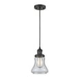 thumbnail image 2 of Innovations Lighting 201C-BK-G192 Bellmont-1 Light Mini Pendant in Industrial Style-6.5 Inches Wide by 10 Inches High   Matte Black Finish with Clear Glass, 2 of 2