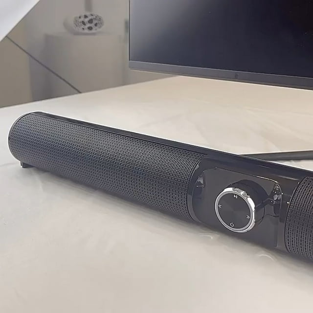 Barra de sonido para cine en casa, TV, ordenador, control remoto Bluetooth, altavoz inalámbrico para juegos de PC de escritorio, capacidad de 2000 mAh, recargable, portátil para exteriores