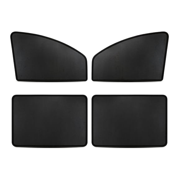 THDFTDT Automotive Side Window Shades Full Blackout Static Cling 4 Pack Black