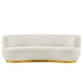thumbnail image 6 of Modway Kindred Boucle Upholstered Upholstered Fabric Sofa in Gold Ivory, 6 of 8