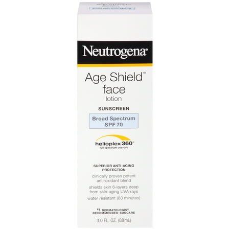Grinding Face Shield - Neutrogena Age Shield Anti-Oxidant Face Sunscreen SPF 70, 3 fl. oz