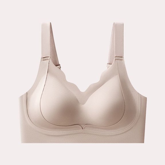 Ovbmpzd Seamless Everyday Seamless Bras for Women No Underwire V-Neck Full Coverage Purple Wireless Bras Soft Support Sleep Comfy T-Shirts Bras,XL