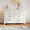 White, variant on Modern 6 Drawers Dresser for Bedroom, 47" Wide Wooden Storage Chest with Antique Handles, Modern Farmhouse Dresser TV Stand with Wood Legs for Closet, Living Room, Hallway