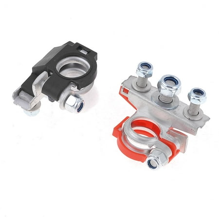 Unique Bargains 2 in 1 Car Black Red Battery Connector Terminals 90 Angle Type Type Clamps (Best Battery Terminal Connectors)